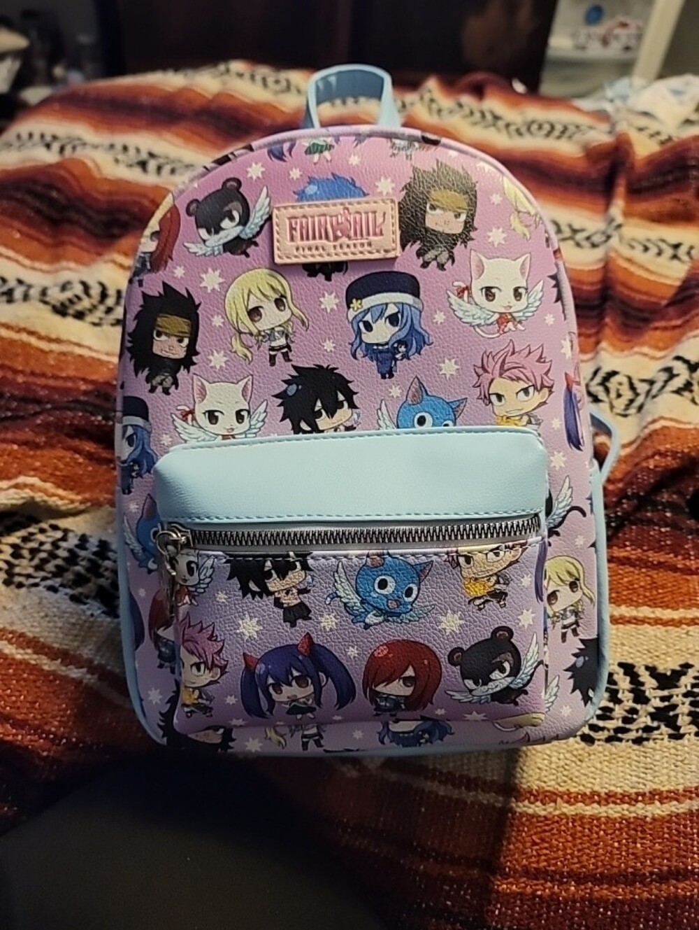 Fairy Tail Final Season Mini Backpack Bag RARE Never Used!! Natsu Happy
